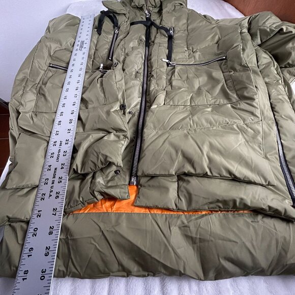 Orolay Women's Thickened Down Jacket Large Hooded Zip-Up Green Outdoor Packable - Picture 10 of 10